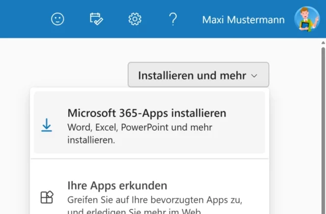 Microsoft 365-Apps installieren im Online-Portal
