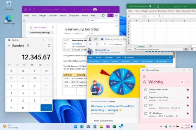 Multitasking mit Windows 11
