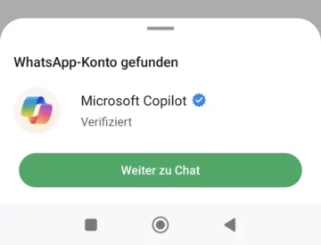 WhatsApp-Konto gefunden