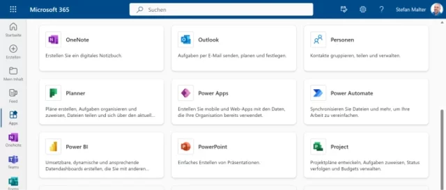 Online-Portal von Microsoft 365
