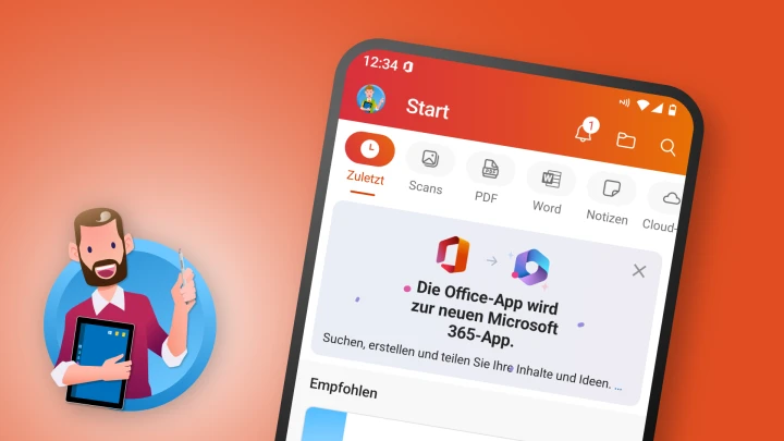 Microsoft 365 als App: Office für Android, iOS & iPadOS
