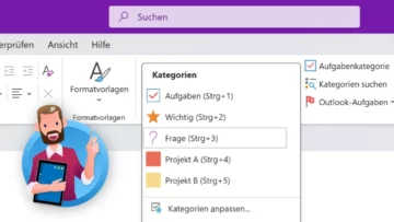 OneNote: Gelöschte Kategorien wiederherstellen