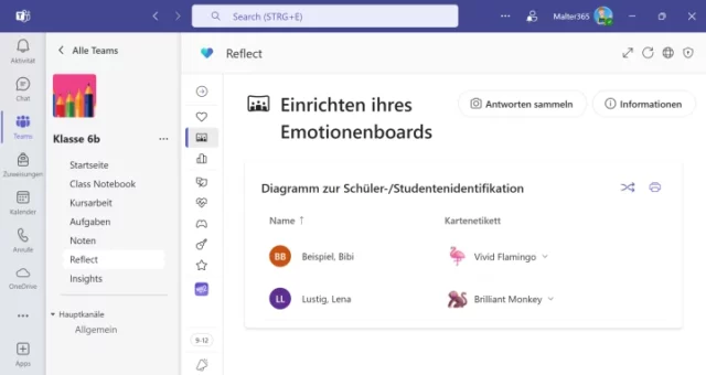 Integration von Reflect in Microsoft Teams