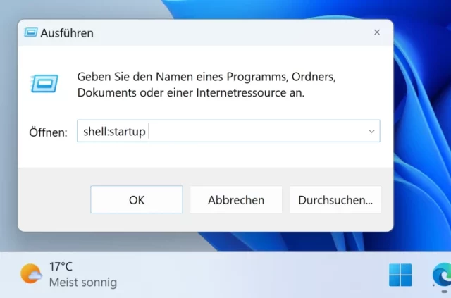 Ausführen in Windows 11