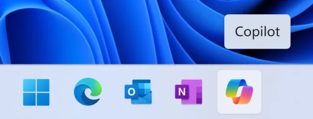 Symbol für Copilot - angeheftet an die Taskleiste von Windows 11