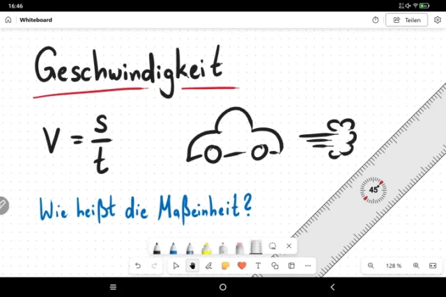 Microsoft Whiteboard mit Zeichenfunktionen