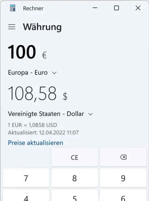 Währungen umrechnen